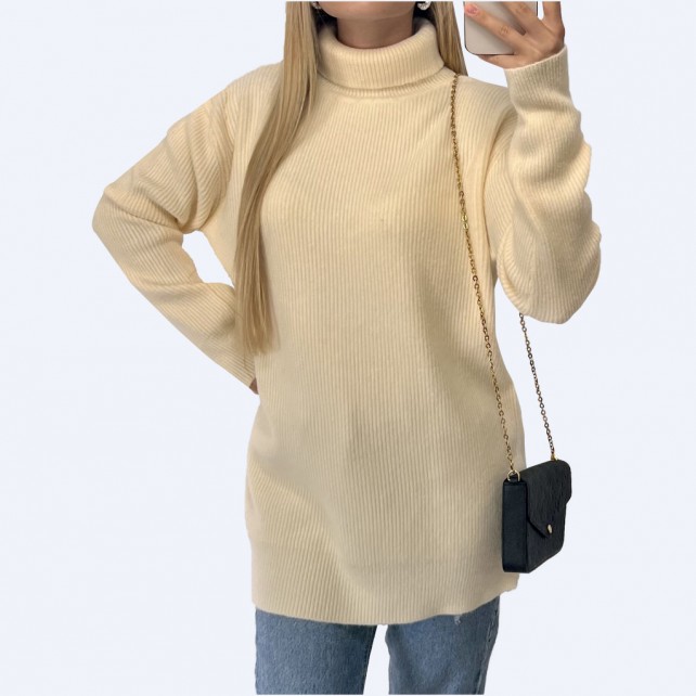 Pull col roulé tout doux