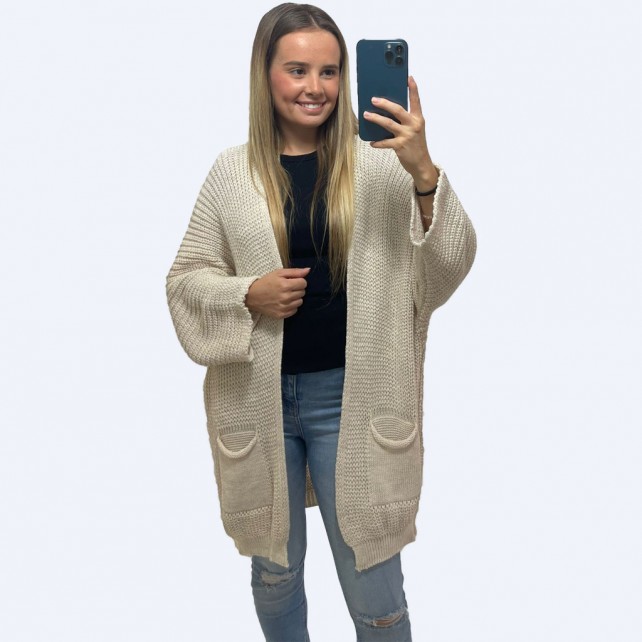 Gilet maille oversize