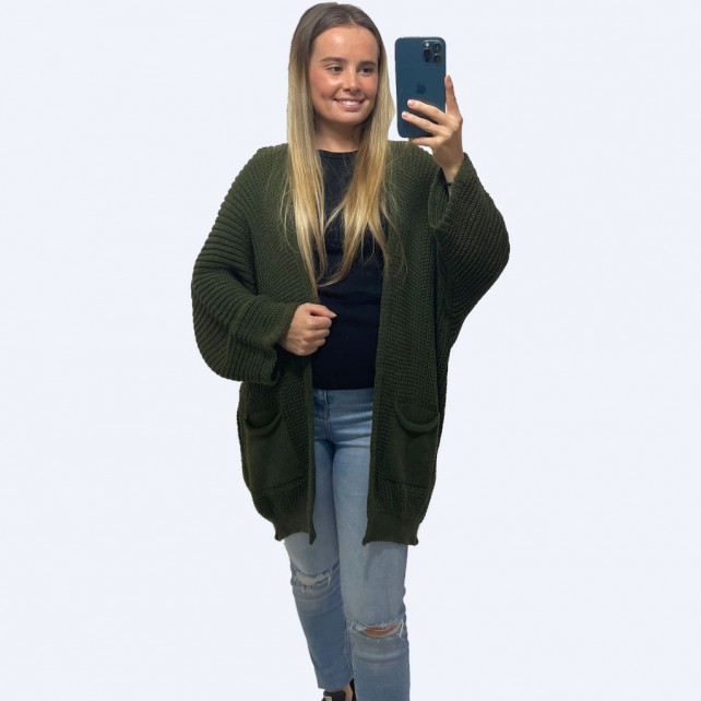 Gilet maille oversize