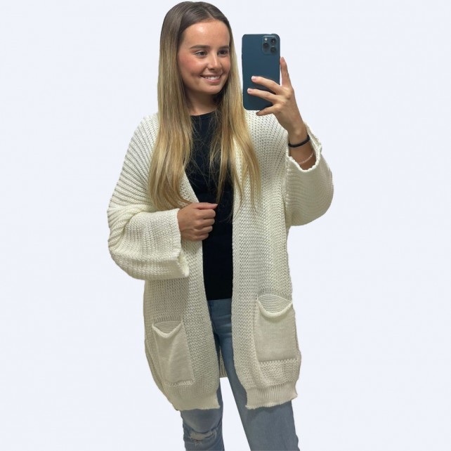 Gilet maille oversize