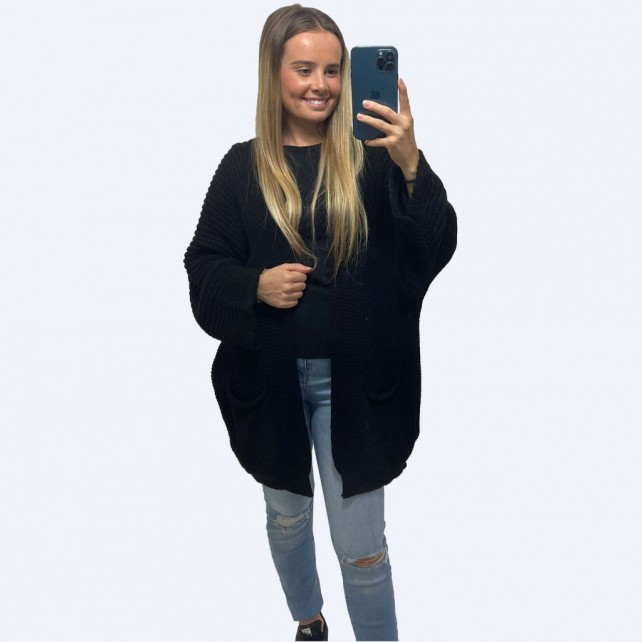 Gilet maille oversize