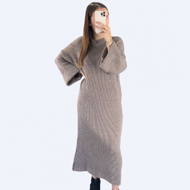 Robe longue en maille