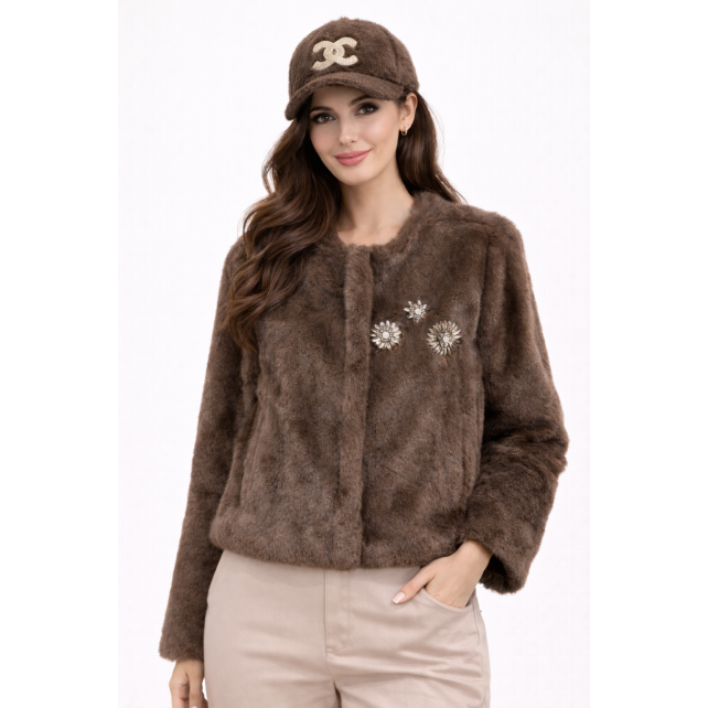 Veste fausse fourrure