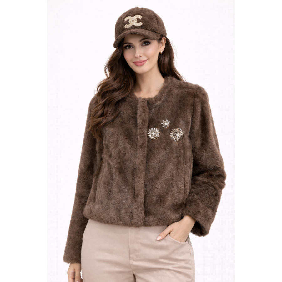 Veste fausse fourrure