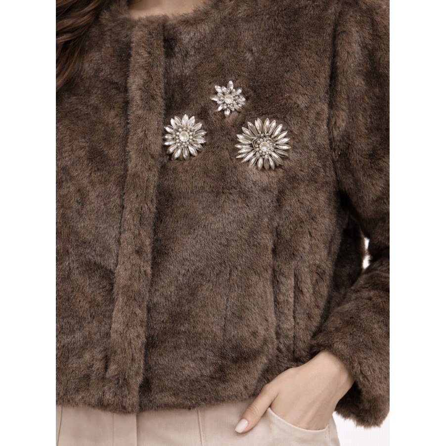 Veste fausse fourrure