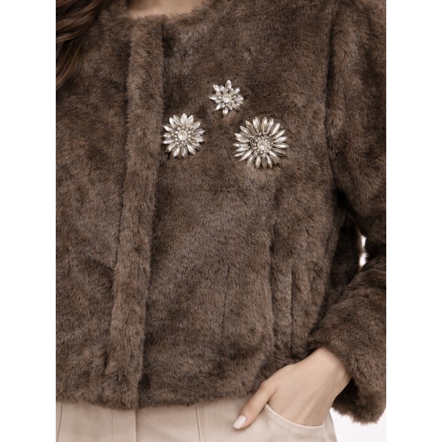 Veste fausse fourrure