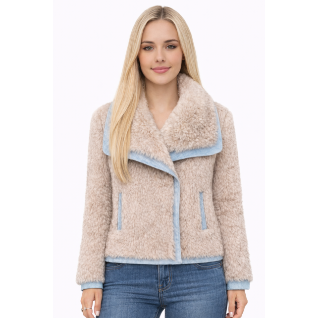 Veste fausse fourrure